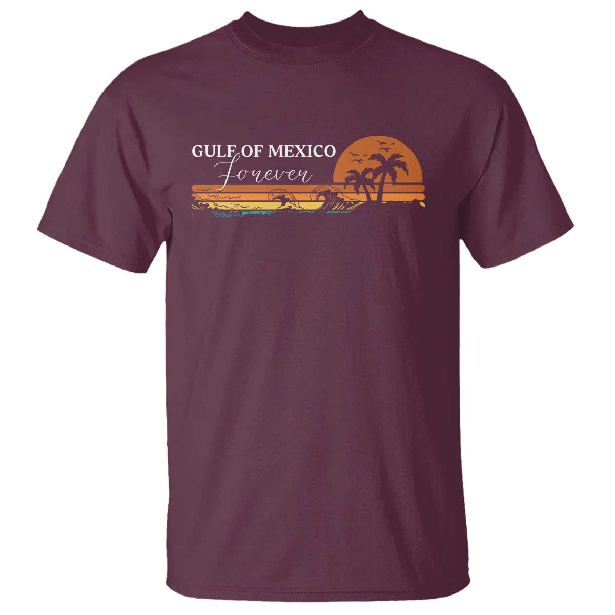 Gulf Of Mexico Forever T Shirt Beach Palm Treen Vintage Retro