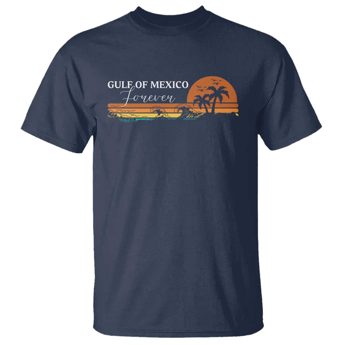 Gulf Of Mexico Forever T Shirt Beach Palm Treen Vintage Retro