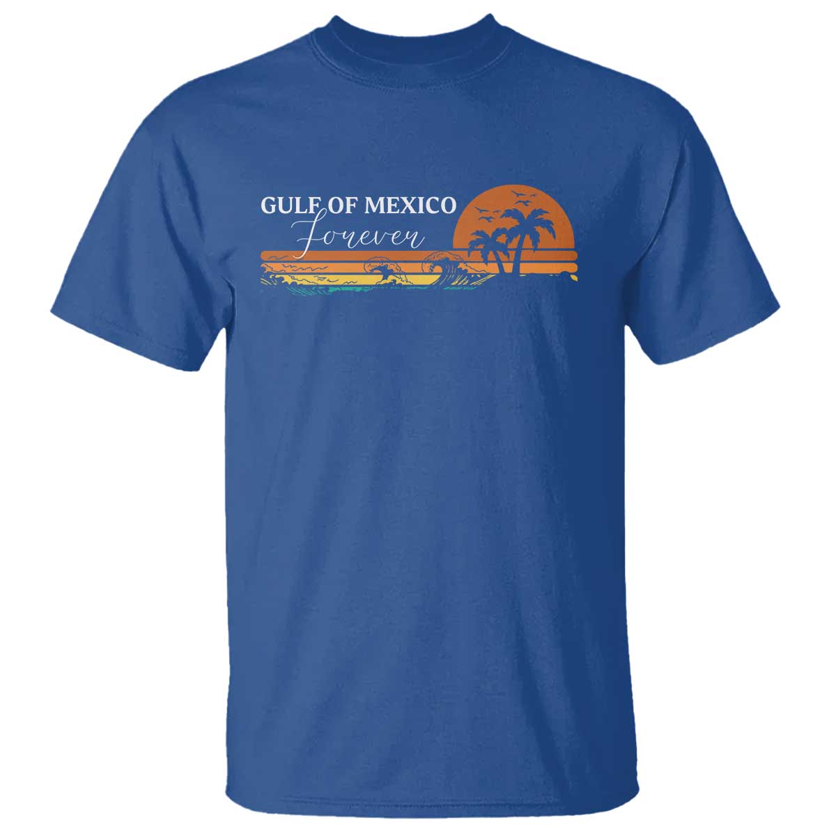 Gulf Of Mexico Forever T Shirt Beach Palm Treen Vintage Retro