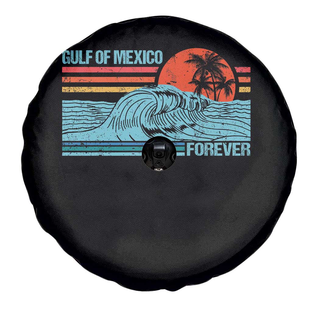 Gulf Of Mexico Forever Spare Tire Cover Vintage Retro Beach Coconut Tree