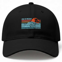 Gulf Of Mexico Forever Baseball Cap Vintage Retro Beach Coconut Tree