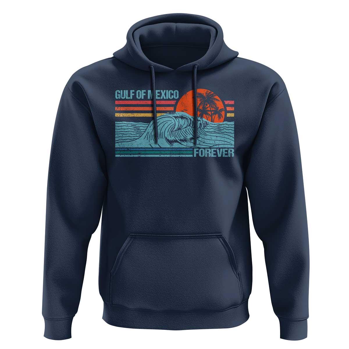 Gulf Of Mexico Forever Hoodie Vintage Retro Beach Coconut Tree
