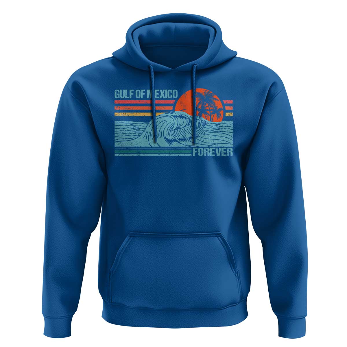 Gulf Of Mexico Forever Hoodie Vintage Retro Beach Coconut Tree