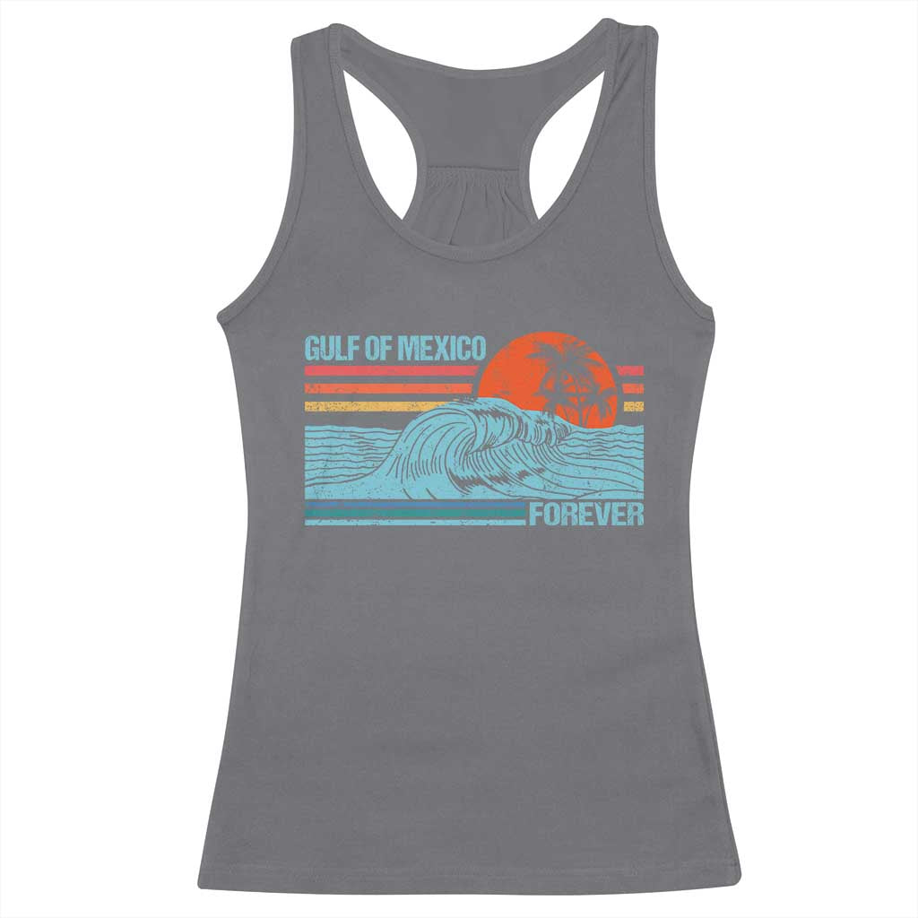 Gulf Of Mexico Forever Racerback Tank Top Vintage Retro Beach Coconut Tree