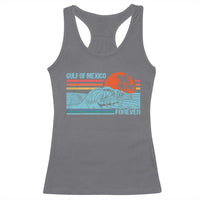 Gulf Of Mexico Forever Racerback Tank Top Vintage Retro Beach Coconut Tree