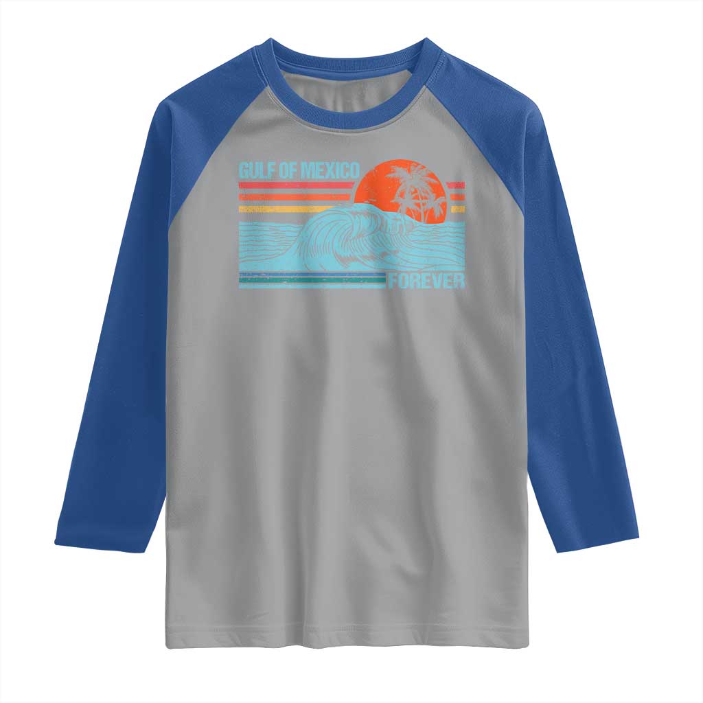 Gulf Of Mexico Forever Raglan Shirt Vintage Retro Beach Coconut Tree