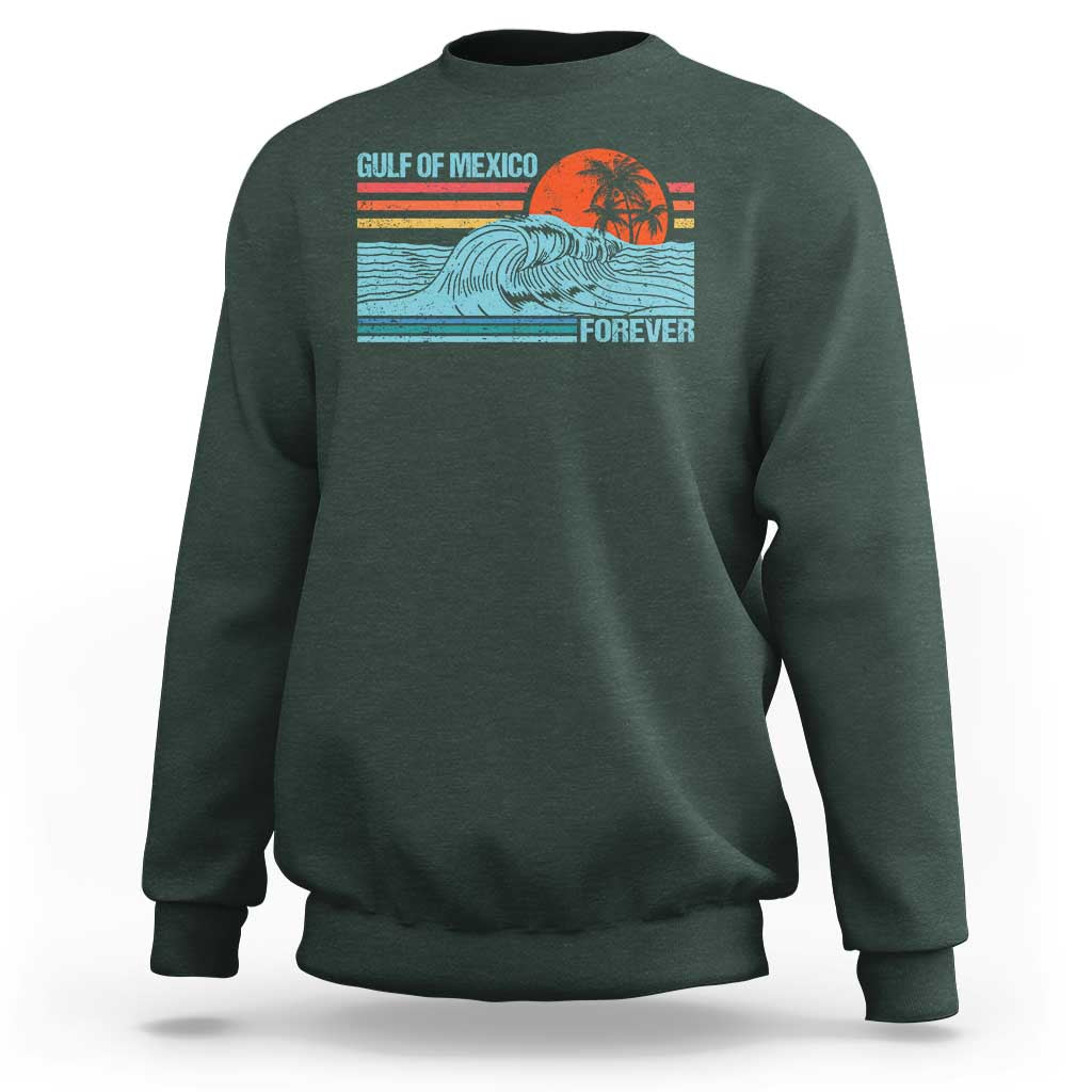 Gulf Of Mexico Forever Sweatshirt Vintage Retro Beach Coconut Tree