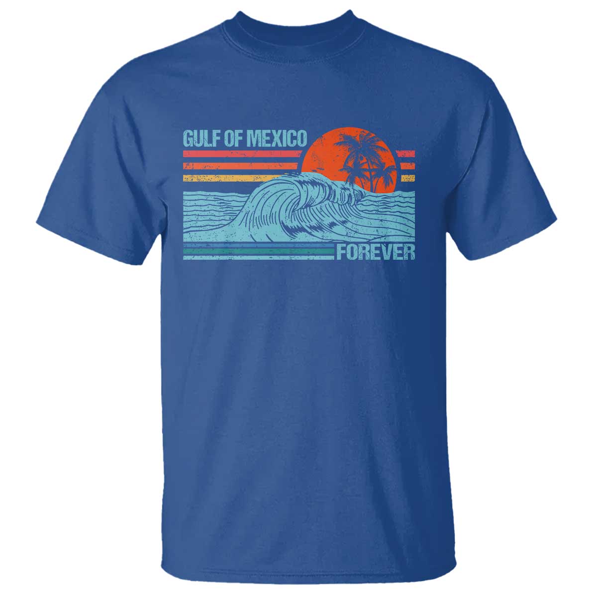 Gulf Of Mexico Forever T Shirt Vintage Retro Beach Coconut Tree