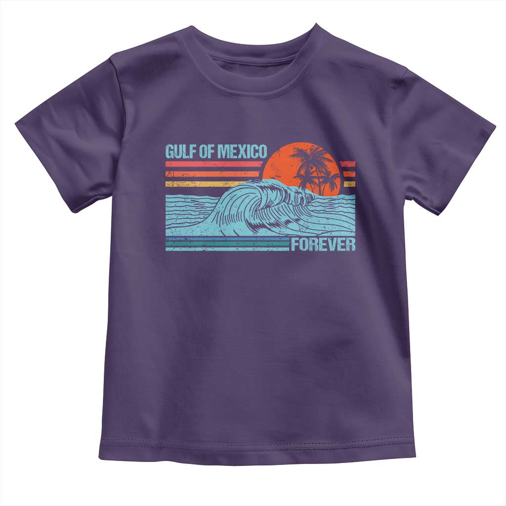 Gulf Of Mexico Forever Toddler T Shirt Vintage Retro Beach Coconut Tree