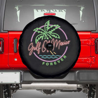 Gulf Of Mexico Forever Spare Tire Cover Beach Coconut Palm Tree Neon Light