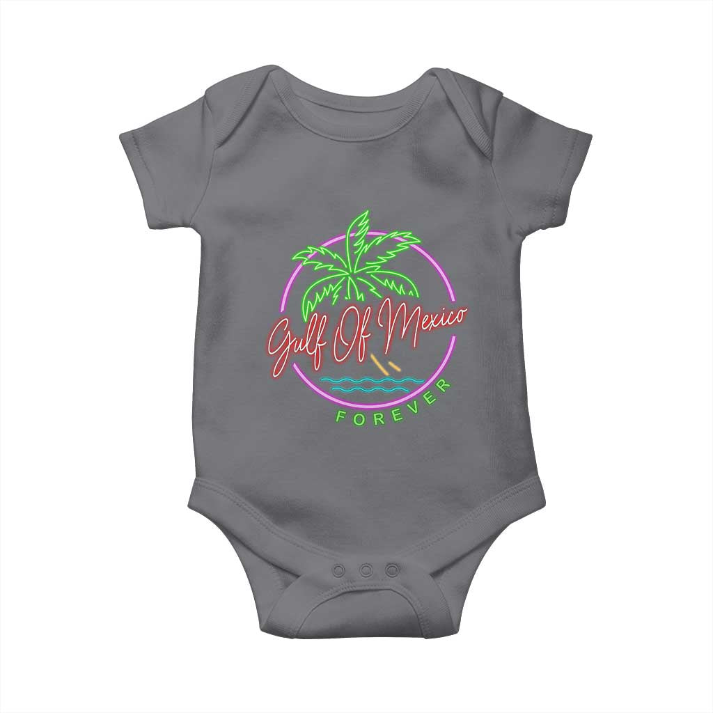 Gulf Of Mexico Forever Baby Onesie Beach Coconut Palm Tree Neon Light