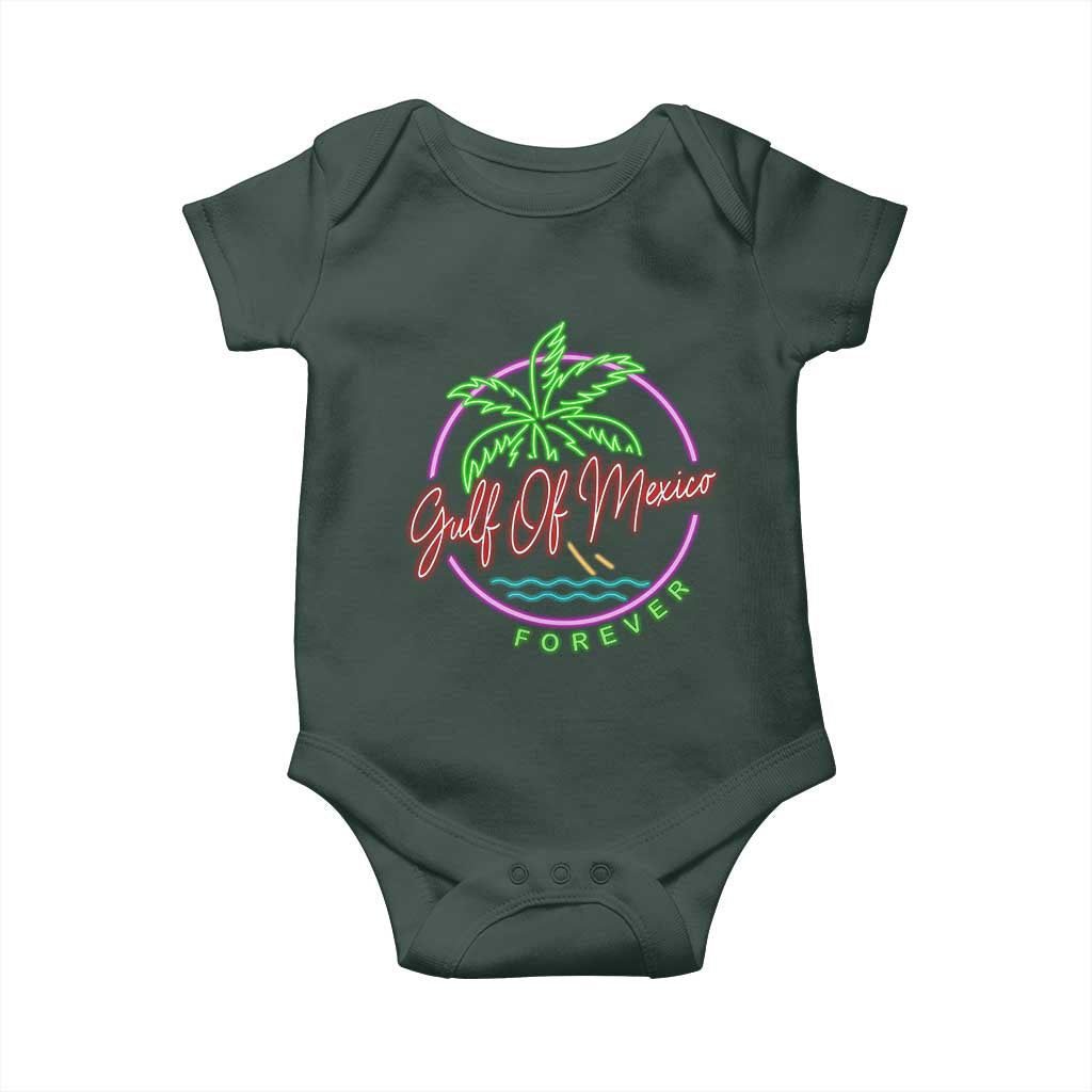 Gulf Of Mexico Forever Baby Onesie Beach Coconut Palm Tree Neon Light