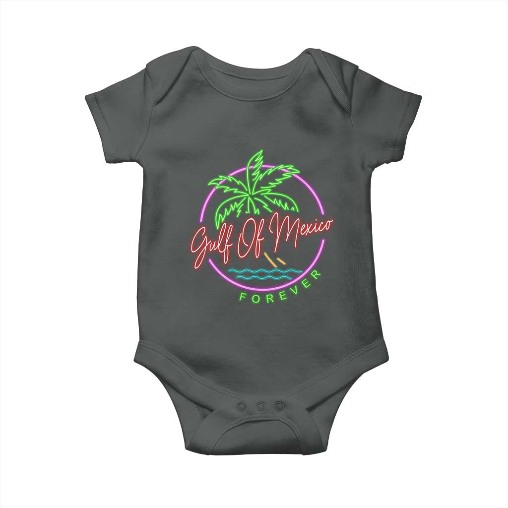 Gulf Of Mexico Forever Baby Onesie Beach Coconut Palm Tree Neon Light