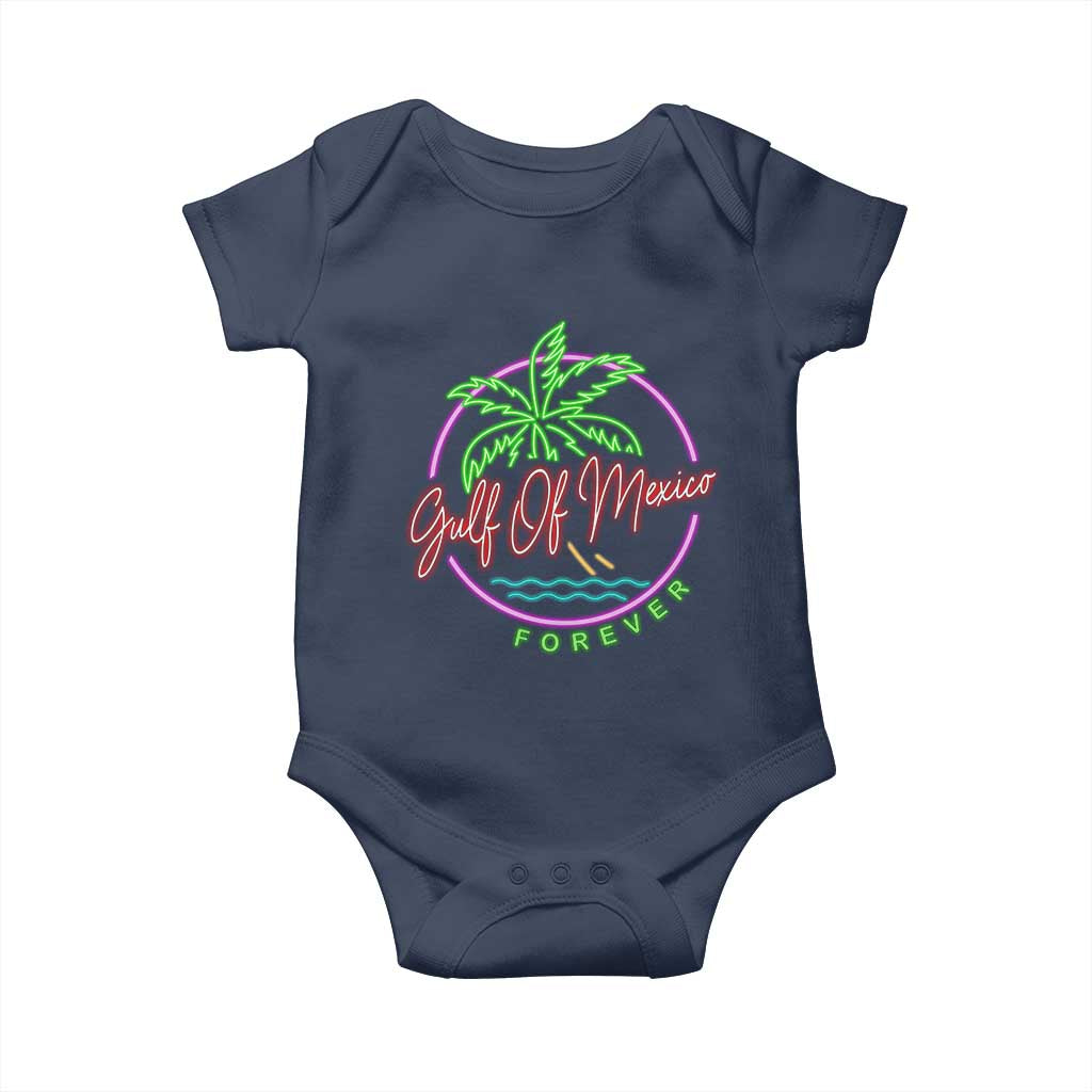 Gulf Of Mexico Forever Baby Onesie Beach Coconut Palm Tree Neon Light