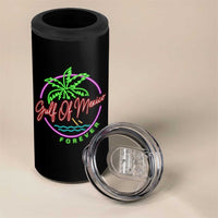 Gulf Of Mexico Forever 4 in 1 Can Cooler Tumbler Beach Coconut Palm Tree Neon Light