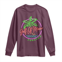 Gulf Of Mexico Forever Long Sleeve Shirt Beach Coconut Palm Tree Neon Light