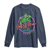 Gulf Of Mexico Forever Long Sleeve Shirt Beach Coconut Palm Tree Neon Light