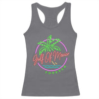 Gulf Of Mexico Forever Racerback Tank Top Beach Coconut Palm Tree Neon Light
