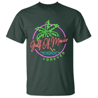 Gulf Of Mexico Forever T Shirt Beach Coconut Palm Tree Neon Light