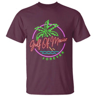 Gulf Of Mexico Forever T Shirt Beach Coconut Palm Tree Neon Light