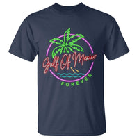 Gulf Of Mexico Forever T Shirt Beach Coconut Palm Tree Neon Light