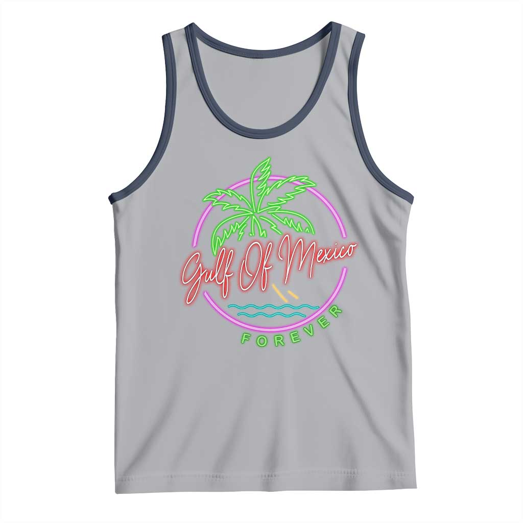 Gulf Of Mexico Forever Tank Top Beach Coconut Palm Tree Neon Light