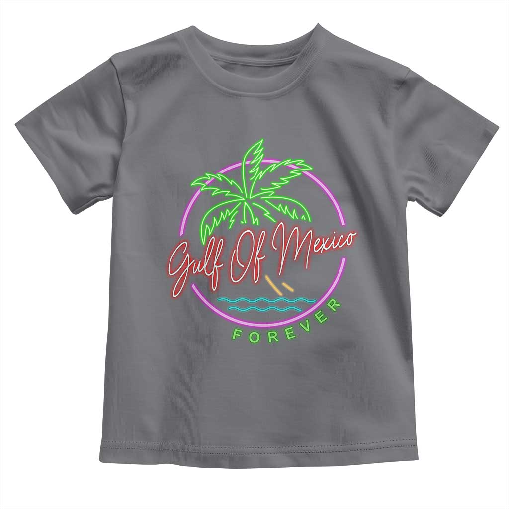 Gulf Of Mexico Forever Toddler T Shirt Beach Coconut Palm Tree Neon Light