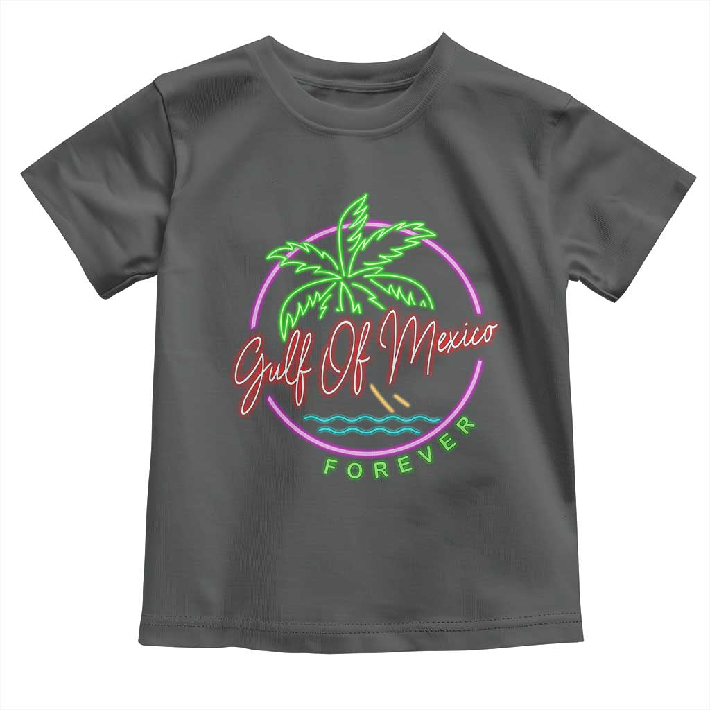 Gulf Of Mexico Forever Toddler T Shirt Beach Coconut Palm Tree Neon Light