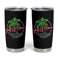 Gulf Of Mexico Forever Tumbler Cup Beach Coconut Palm Tree Neon Light