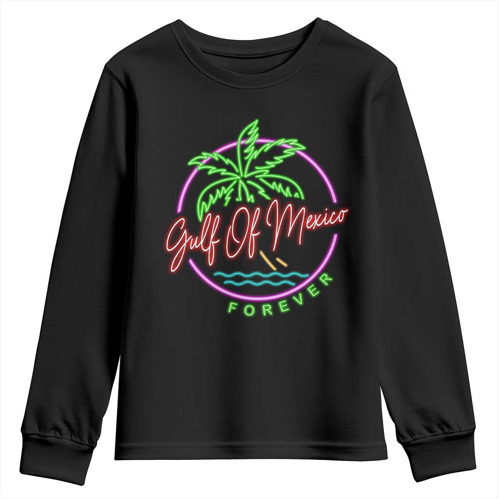Gulf Of Mexico Forever Youth Sweatshirt Beach Coconut Palm Tree Neon Light