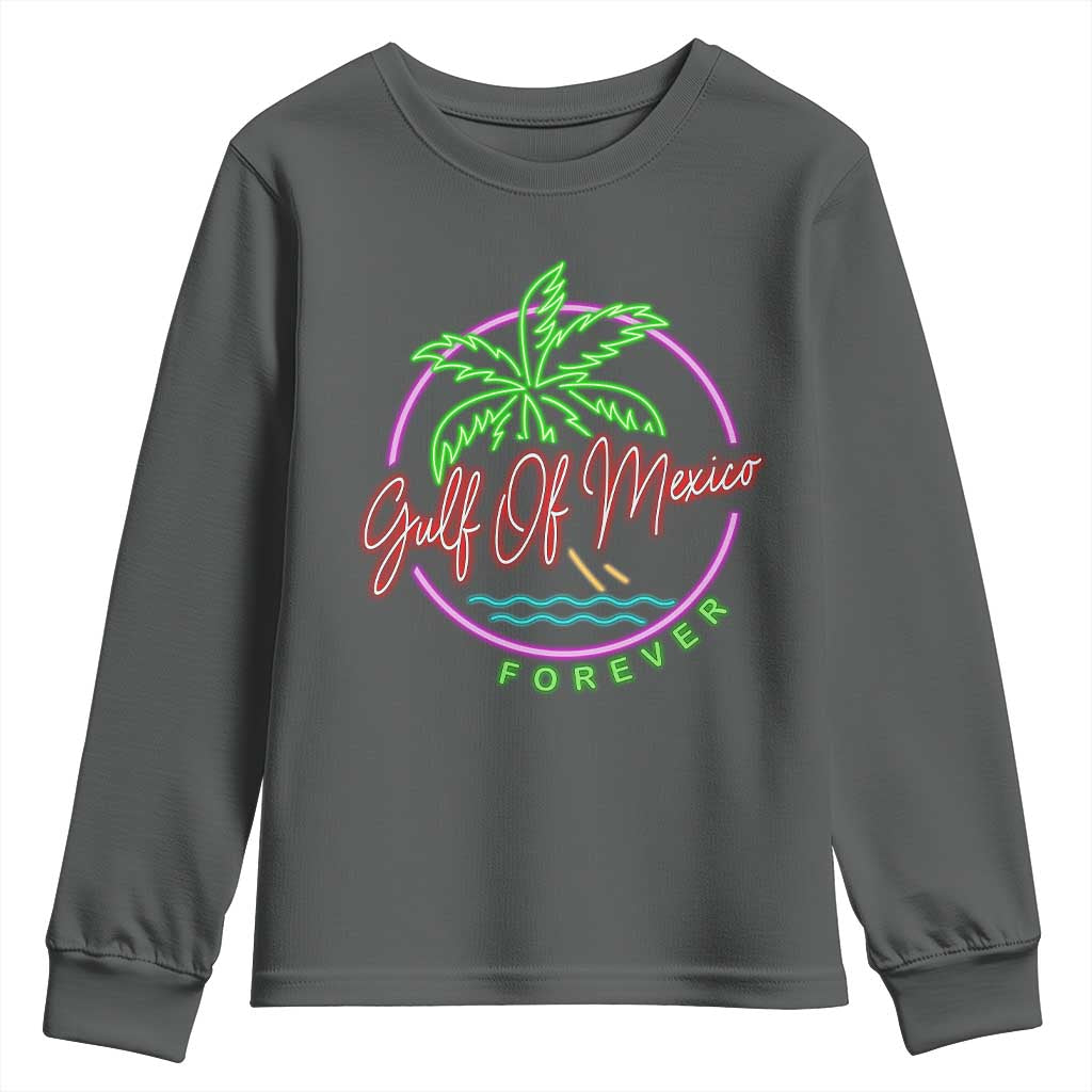 Gulf Of Mexico Forever Youth Sweatshirt Beach Coconut Palm Tree Neon Light