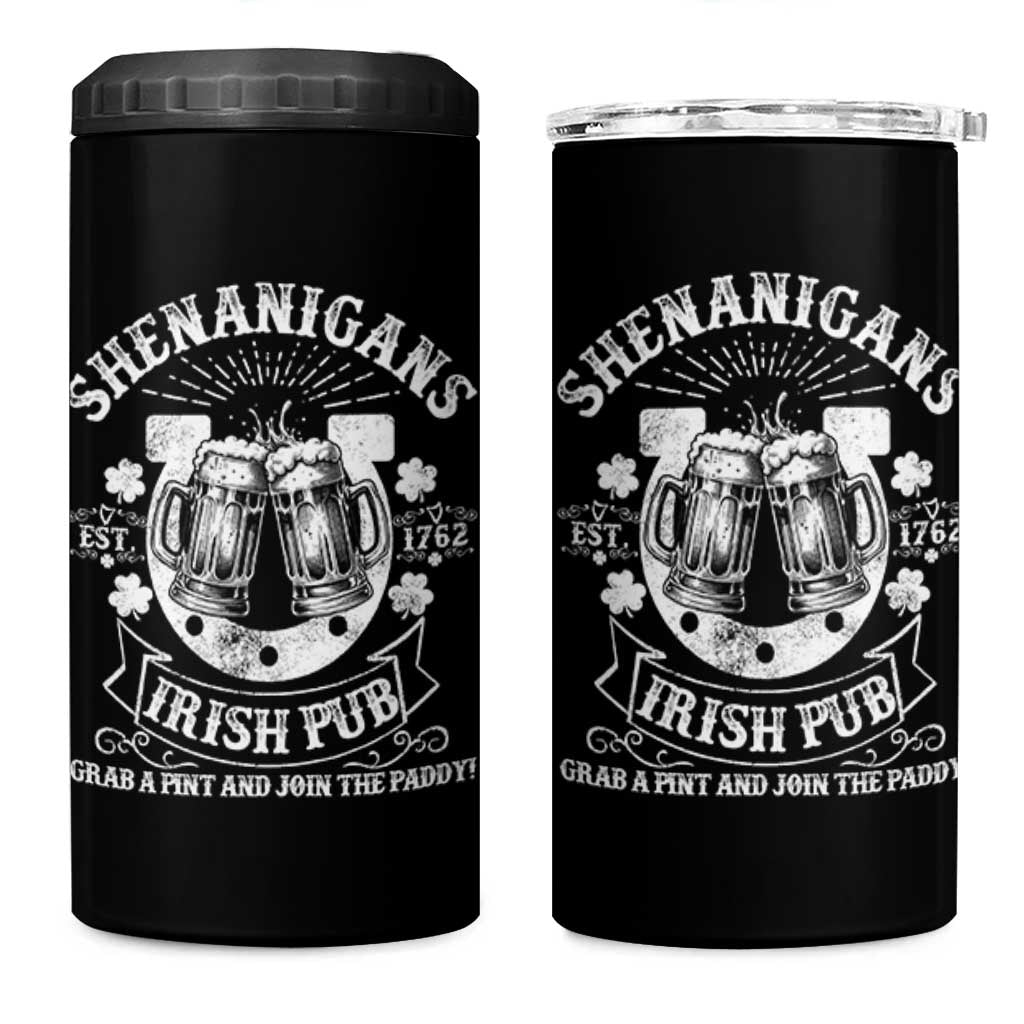 Funny Shenanigans Irish Pub Grab A Pint And Join The Paddy 4 in 1 Can Cooler Tumbler Irish Beer - Wonder Print Shop