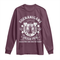 Funny Shenanigans Irish Pub Grab A Pint And Join The Paddy Long Sleeve Shirt Irish Beer