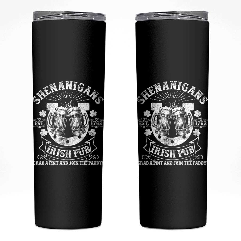 Funny Shenanigans Irish Pub Grab A Pint And Join The Paddy Skinny Tumbler Irish Beer - Wonder Print Shop
