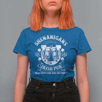 Funny Shenanigans Irish Pub Grab A Pint And Join The Paddy T Shirt For Women Irish Beer