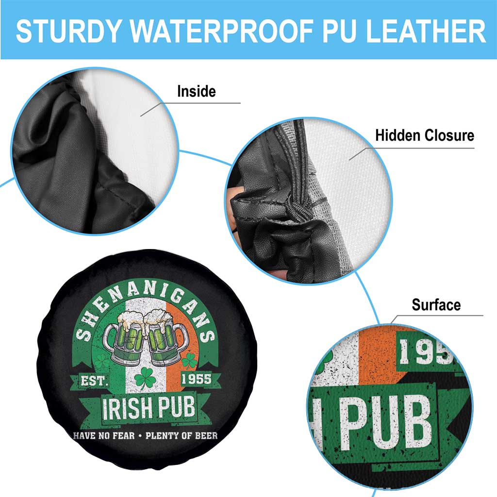 Funny St Patrick's Day Beer Drinking Spare Tire Cover Shenanigans Irish Pub Have No Fear Plenty Of Beer