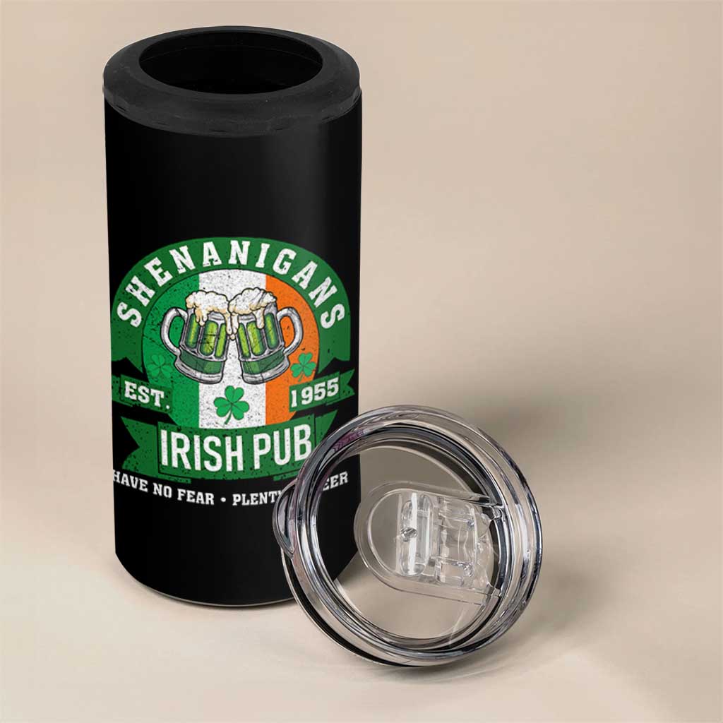 Funny St Patrick's Day Beer Drinking 4 in 1 Can Cooler Tumbler Shenanigans Irish Pub Have No Fear Plenty Of Beer - Wonder Print Shop