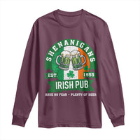 Funny St Patrick's Day Beer Drinking Long Sleeve Shirt Shenanigans Irish Pub Have No Fear Plenty Of Beer