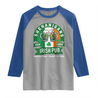 Funny St Patrick's Day Beer Drinking Raglan Shirt Shenanigans Irish Pub Have No Fear Plenty Of Beer