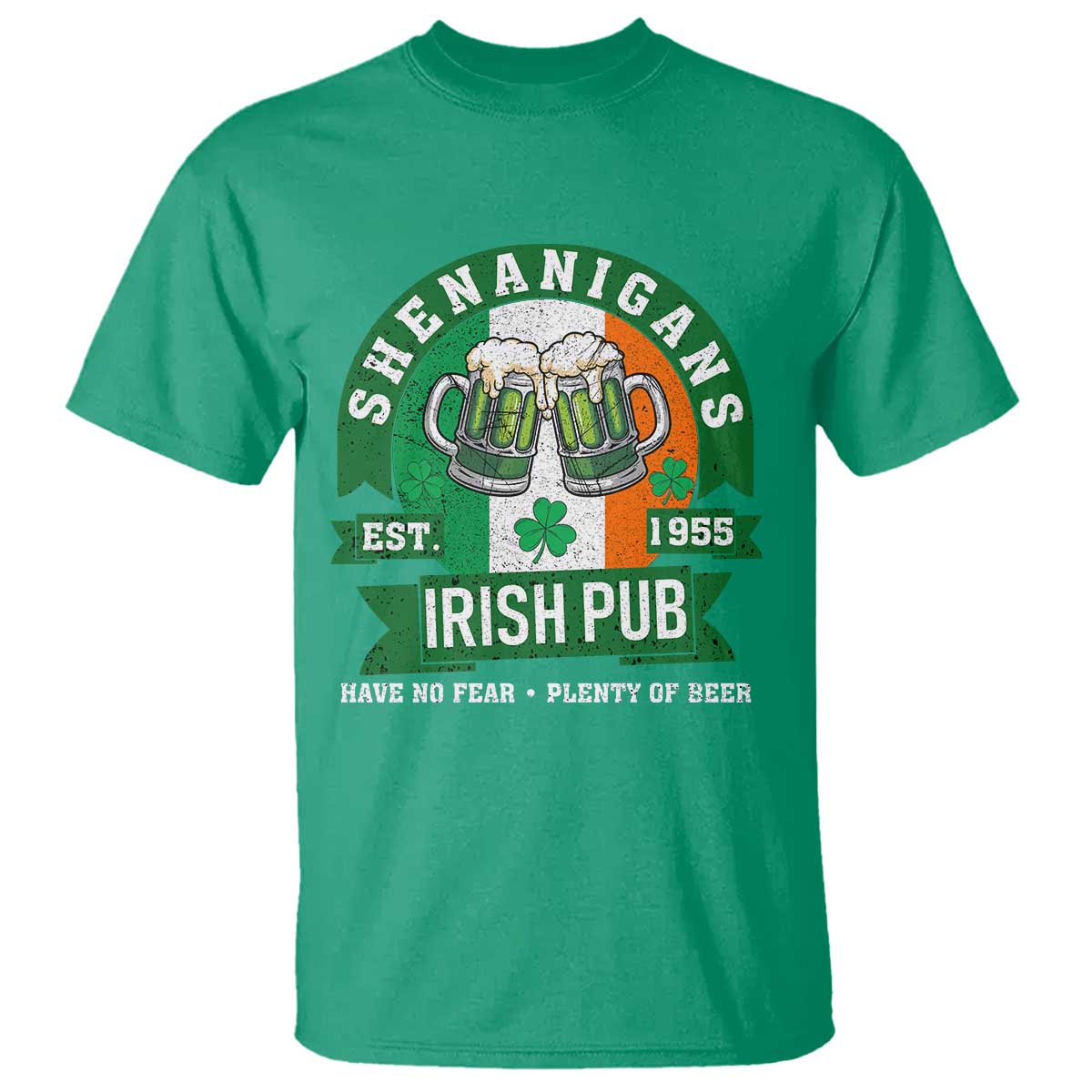 Funny St Patrick's Day Beer Drinking T Shirt Shenanigans Irish Pub Have No Fear Plenty Of Beer