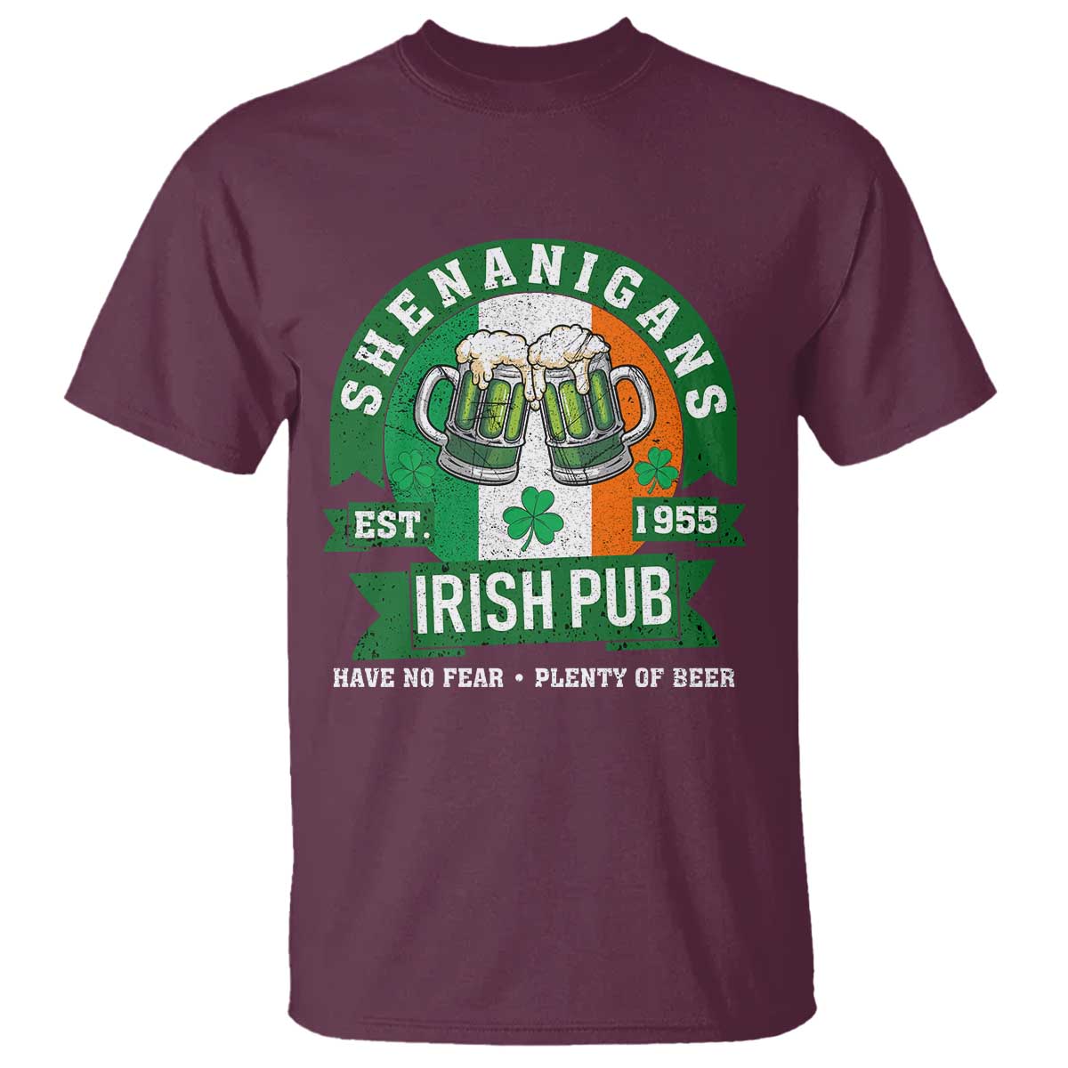Funny St Patrick's Day Beer Drinking T Shirt Shenanigans Irish Pub Have No Fear Plenty Of Beer