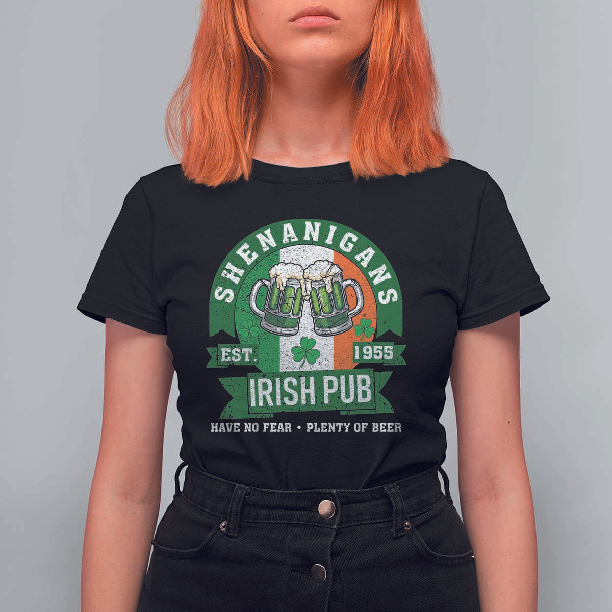Funny St Patrick's Day Beer Drinking T Shirt For Women Shenanigans Irish Pub Have No Fear Plenty Of Beer
