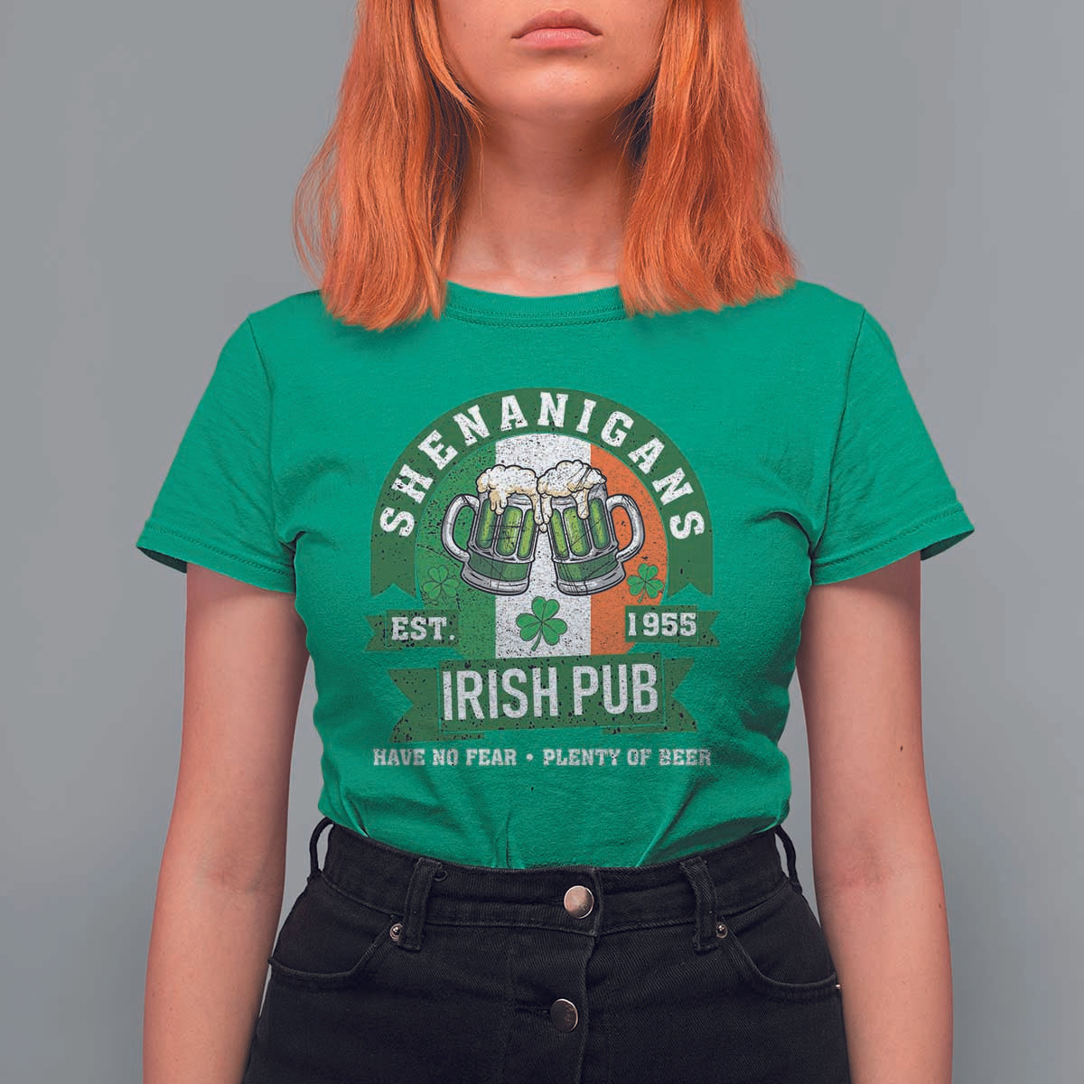 Funny St Patrick's Day Beer Drinking T Shirt For Women Shenanigans Irish Pub Have No Fear Plenty Of Beer