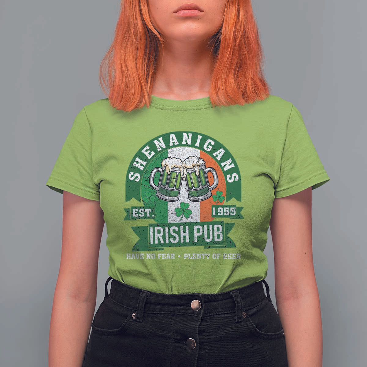 Funny St Patrick's Day Beer Drinking T Shirt For Women Shenanigans Irish Pub Have No Fear Plenty Of Beer