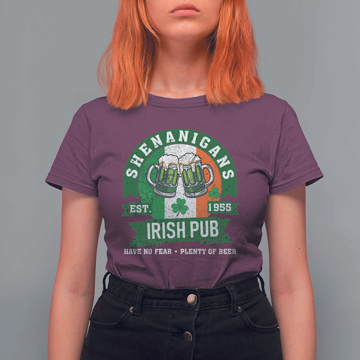 Funny St Patrick's Day Beer Drinking T Shirt For Women Shenanigans Irish Pub Have No Fear Plenty Of Beer
