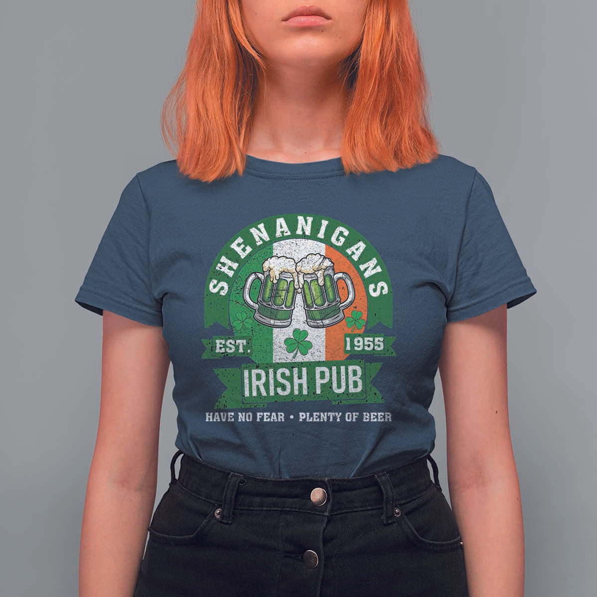 Funny St Patrick's Day Beer Drinking T Shirt For Women Shenanigans Irish Pub Have No Fear Plenty Of Beer