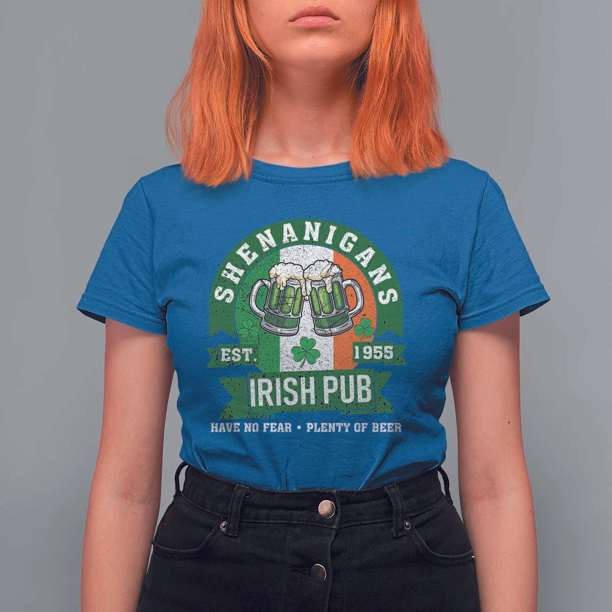Funny St Patrick's Day Beer Drinking T Shirt For Women Shenanigans Irish Pub Have No Fear Plenty Of Beer