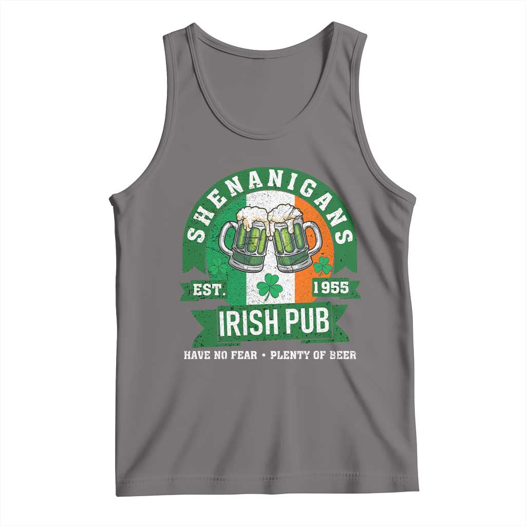Funny St Patrick's Day Beer Drinking Tank Top Shenanigans Irish Pub Have No Fear Plenty Of Beer