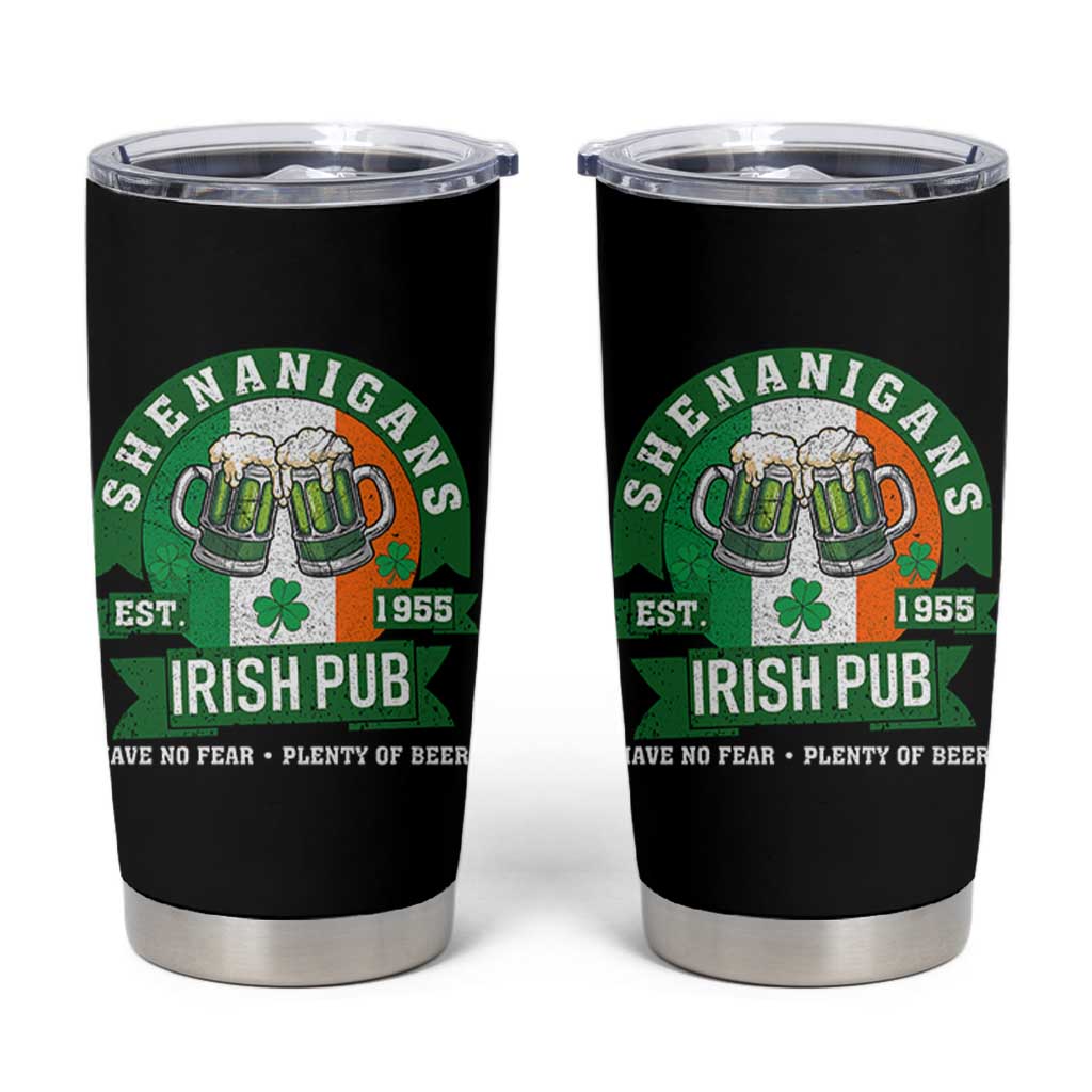 Funny St Patrick's Day Beer Drinking Tumbler Cup Shenanigans Irish Pub Have No Fear Plenty Of Beer - Wonder Print Shop