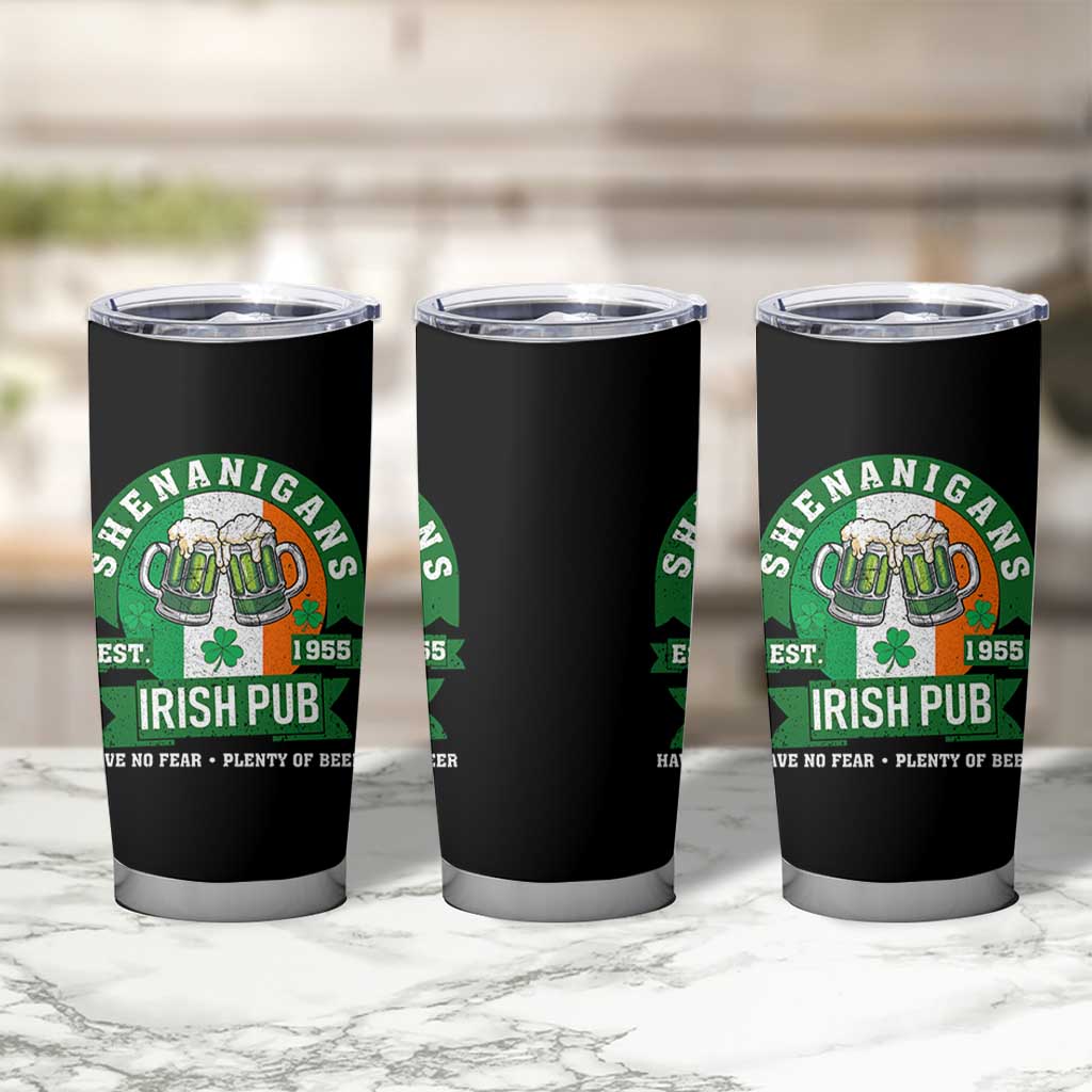 Funny St Patrick's Day Beer Drinking Tumbler Cup Shenanigans Irish Pub Have No Fear Plenty Of Beer - Wonder Print Shop